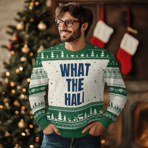 What The Hali Ugly Christmas Sweater Indiana Hoosier Funny Basketball Overrated TS02 Beige Green Print Your Wear