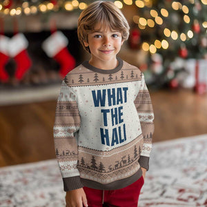 What The Hali Ugly Christmas Sweater Indiana Hoosier Funny Basketball Overrated TS02 Mocha Mousse Print Your Wear