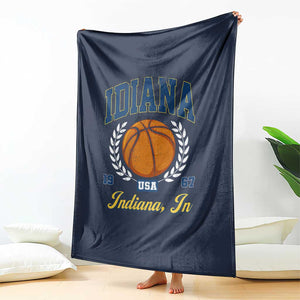 Vintage Indiana Basketball Graphic Throw Blanket Retro 1967 Sports Indianapolis IN Fan TS02 Print Your Wear