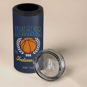 Vintage Indiana Basketball Graphic 4 in 1 Can Cooler Tumbler Retro 1967 Sports Indianapolis IN Fan TS02 Print Your Wear