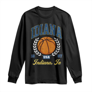 Vintage Indiana Basketball Graphic Long Sleeve Shirt Retro 1967 Sports Indianapolis IN Fan TS02 Black Print Your Wear