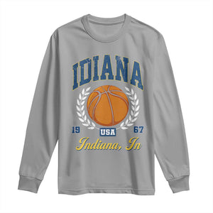Vintage Indiana Basketball Graphic Long Sleeve Shirt Retro 1967 Sports Indianapolis IN Fan TS02 Sport Gray Print Your Wear