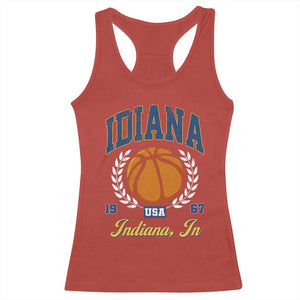Vintage Indiana Basketball Graphic Racerback Tank Top Retro 1967 Sports Indianapolis IN Fan TS02 Red Print Your Wear