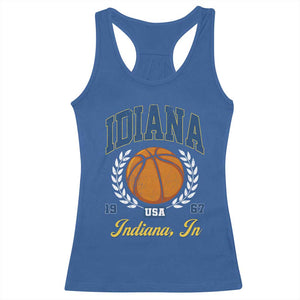 Vintage Indiana Basketball Graphic Racerback Tank Top Retro 1967 Sports Indianapolis IN Fan TS02 Royal Blue Print Your Wear
