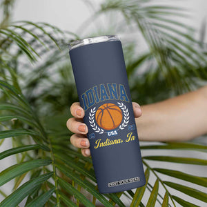 Vintage Indiana Basketball Graphic Skinny Tumbler Retro 1967 Sports Indianapolis IN Fan TS02 Print Your Wear