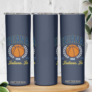 Vintage Indiana Basketball Graphic Skinny Tumbler Retro 1967 Sports Indianapolis IN Fan TS02 Print Your Wear