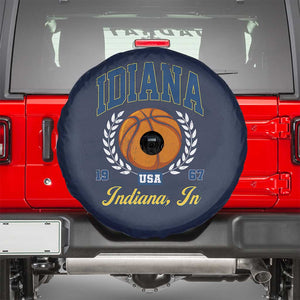 Vintage Indiana Basketball Graphic Spare Tire Cover Retro 1967 Sports Indianapolis IN Fan TS02 Navy Print Your Wear