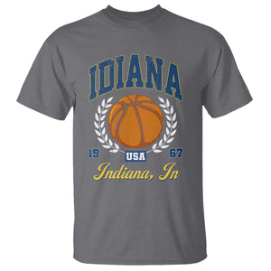 Vintage Indiana Basketball Graphic T Shirt Retro 1967 Sports Indianapolis IN Fan TS02 Charcoal Print Your Wear