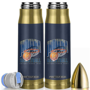 Indiana Basketball Throwback Bullet Tumbler Retro Hoop Graphic for IN Fans Since 1967 TS02 Navy Print Your Wear