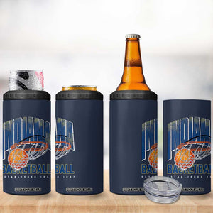 Indiana Basketball Throwback 4 in 1 Can Cooler Tumbler Retro Hoop Graphic for IN Fans Since 1967 TS02 Print Your Wear