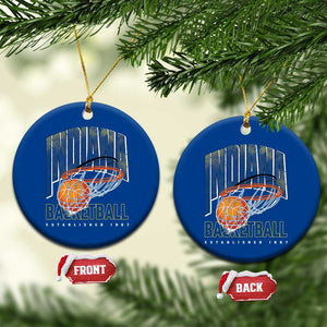 Indiana Basketball Throwback Ceramic Ornament Retro Hoop Graphic for IN Fans Since 1967 TS02 1pc Blue Print Your Wear