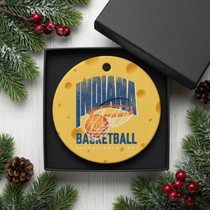 Indiana Basketball Throwback Ceramic Ornament Retro Hoop Graphic for IN Fans Since 1967 TS02 1pc Yellow Cheese Print Your Wear