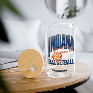 Indiana Basketball Throwback Glass Can Retro Hoop Graphic for IN Fans Since 1967 TS02 Print Your Wear