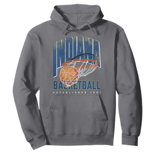 Indiana Basketball Throwback Hoodie Retro Hoop Graphic for IN Fans Since 1967 TS02 Charcoal Print Your Wear