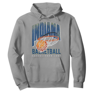 Indiana Basketball Throwback Hoodie Retro Hoop Graphic for IN Fans Since 1967 TS02 Sport Gray Print Your Wear