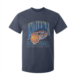Indiana Basketball Throwback T Shirt For Kid Retro Hoop Graphic for IN Fans Since 1967 TS02 Navy Print Your Wear