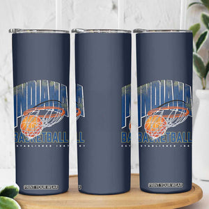 Indiana Basketball Throwback Skinny Tumbler Retro Hoop Graphic for IN Fans Since 1967 TS02 Print Your Wear