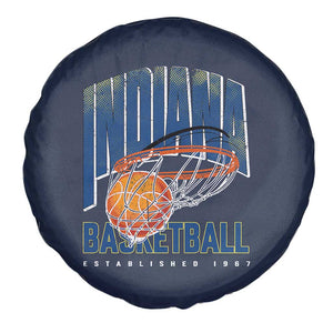 Indiana Basketball Throwback Spare Tire Cover Retro Hoop Graphic for IN Fans Since 1967 TS02 Print Your Wear