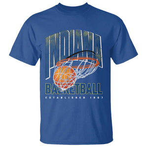 Indiana Basketball Throwback T Shirt Retro Hoop Graphic for IN Fans Since 1967 TS02 Royal Blue Print Your Wear