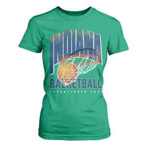 Indiana Basketball Throwback T Shirt For Women Retro Hoop Graphic for IN Fans Since 1967 TS02 Irish Green Print Your Wear