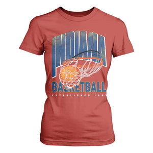 Indiana Basketball Throwback T Shirt For Women Retro Hoop Graphic for IN Fans Since 1967 TS02 Red Print Your Wear