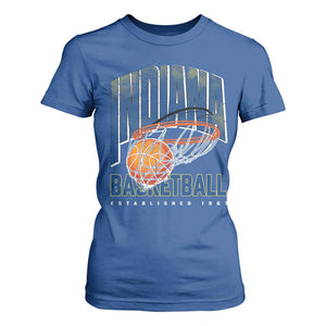 Indiana Basketball Throwback T Shirt For Women Retro Hoop Graphic for IN Fans Since 1967 TS02 Royal Blue Print Your Wear