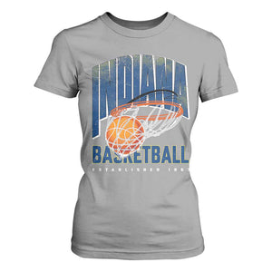 Indiana Basketball Throwback T Shirt For Women Retro Hoop Graphic for IN Fans Since 1967 TS02 Sport Gray Print Your Wear