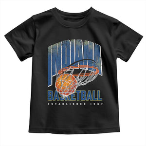 Indiana Basketball Throwback Toddler T Shirt Retro Hoop Graphic for IN Fans Since 1967 TS02 Black Print Your Wear
