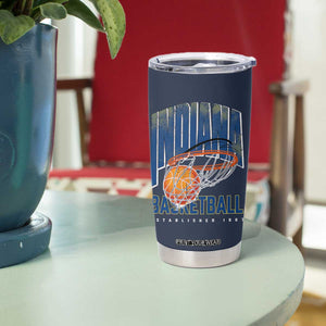 Indiana Basketball Throwback Tumbler Cup Retro Hoop Graphic for IN Fans Since 1967 TS02 Print Your Wear