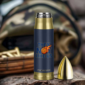 They Not Like Us Basketball Bullet Tumbler Fierce Flame Ball Graphic for Hooops Fans TS02 Print Your Wear