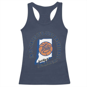 But This Is Indiana Basketball Racerback Tank Top Indy Hoops Pride Sport Lover TS02 Navy Print Your Wear
