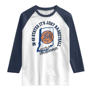 But This Is Indiana Basketball Raglan Shirt Indy Hoops Pride Sport Lover TS02 White Navy Print Your Wear