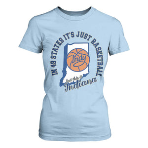 But This Is Indiana Basketball T Shirt For Women Indy Hoops Pride Sport Lover TS02 Light Blue Print Your Wear