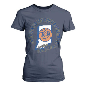 But This Is Indiana Basketball T Shirt For Women Indy Hoops Pride Sport Lover TS02 Navy Print Your Wear