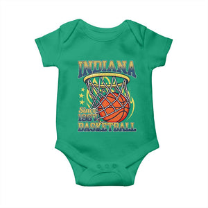 Indiana Basketball Flames Graphic Baby Onesie Vintage 1967 Fan Indy Hoops Pride TS02 Irish Green Print Your Wear