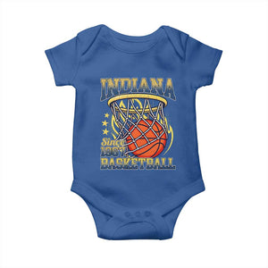 Indiana Basketball Flames Graphic Baby Onesie Vintage 1967 Fan Indy Hoops Pride TS02 Royal Blue Print Your Wear
