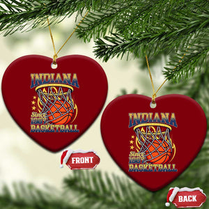 Indiana Basketball Flames Graphic Ceramic Ornament Vintage 1967 Fan Indy Hoops Pride TS02 Print Your Wear