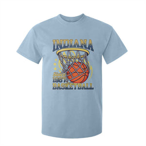 Indiana Basketball Flames Graphic T Shirt For Kid Vintage 1967 Fan Indy Hoops Pride TS02 Light Blue Print Your Wear