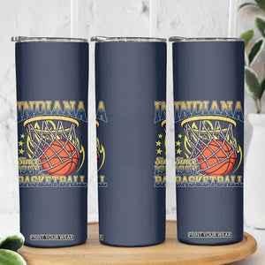 Indiana Basketball Flames Graphic Skinny Tumbler Vintage 1967 Fan Indy Hoops Pride TS02 Print Your Wear