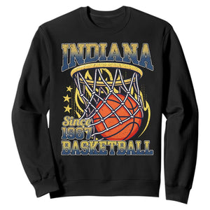 Indiana Basketball Flames Graphic Sweatshirt Vintage 1967 Fan Indy Hoops Pride TS02 Black Print Your Wear