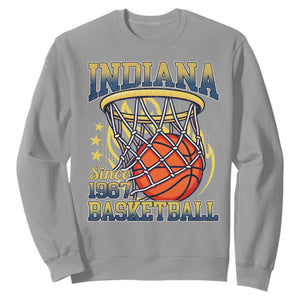 Indiana Basketball Flames Graphic Sweatshirt Vintage 1967 Fan Indy Hoops Pride TS02 Sport Gray Print Your Wear