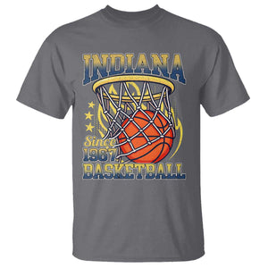Indiana Basketball Flames Graphic T Shirt Vintage 1967 Fan Indy Hoops Pride TS02 Charcoal Print Your Wear