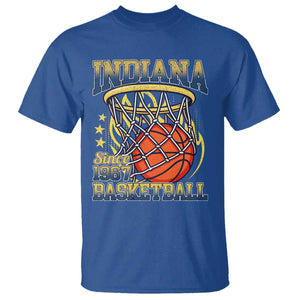 Indiana Basketball Flames Graphic T Shirt Vintage 1967 Fan Indy Hoops Pride TS02 Royal Blue Print Your Wear