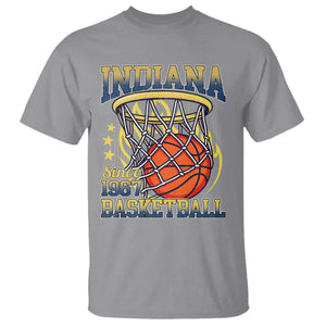 Indiana Basketball Flames Graphic T Shirt Vintage 1967 Fan Indy Hoops Pride TS02 Sport Gray Print Your Wear