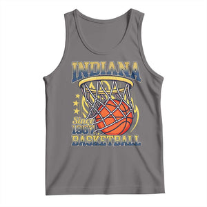 Indiana Basketball Flames Graphic Tank Top Vintage 1967 Fan Indy Hoops Pride TS02 Deep Heather Print Your Wear
