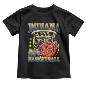 Indiana Basketball Flames Graphic Toddler T Shirt Vintage 1967 Fan Indy Hoops Pride TS02 Black Print Your Wear