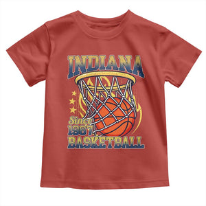 Indiana Basketball Flames Graphic Toddler T Shirt Vintage 1967 Fan Indy Hoops Pride TS02 Red Print Your Wear