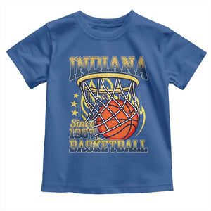 Indiana Basketball Flames Graphic Toddler T Shirt Vintage 1967 Fan Indy Hoops Pride TS02 Royal Blue Print Your Wear