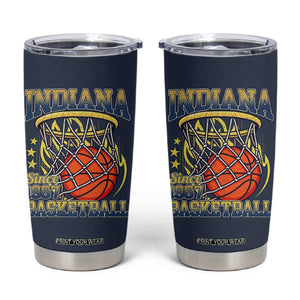 Indiana Basketball Flames Graphic Tumbler Cup Vintage 1967 Fan Indy Hoops Pride TS02 Navy Print Your Wear