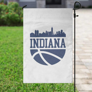 Indiana Skyline Basketball Garden Flag Distressed Urban Hoops Graphic for Indy Fans TS02 Print Your Wear